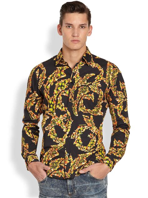 versace look a like shirt men|versace denim shirt.